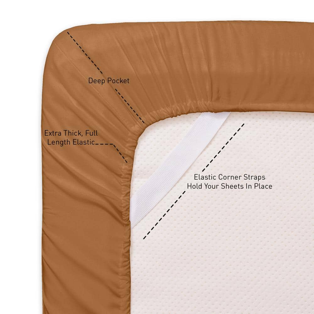 Mocha Queen Ultra Soft Microfiber 4-Piece Sheet Set