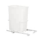 19 in. H x 14 in. W x 16 in. D Steel 35 Qt. In-Cabinet Single Pull-Out Trash Can in White