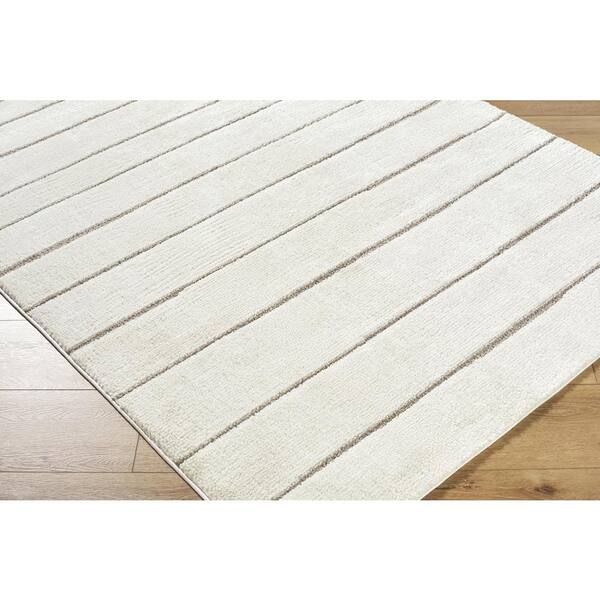 Livabliss x Our PNW Home Ivory/Taupe 12 ft. x 15 ft. Cascade Striped Global Indoor Area Rug