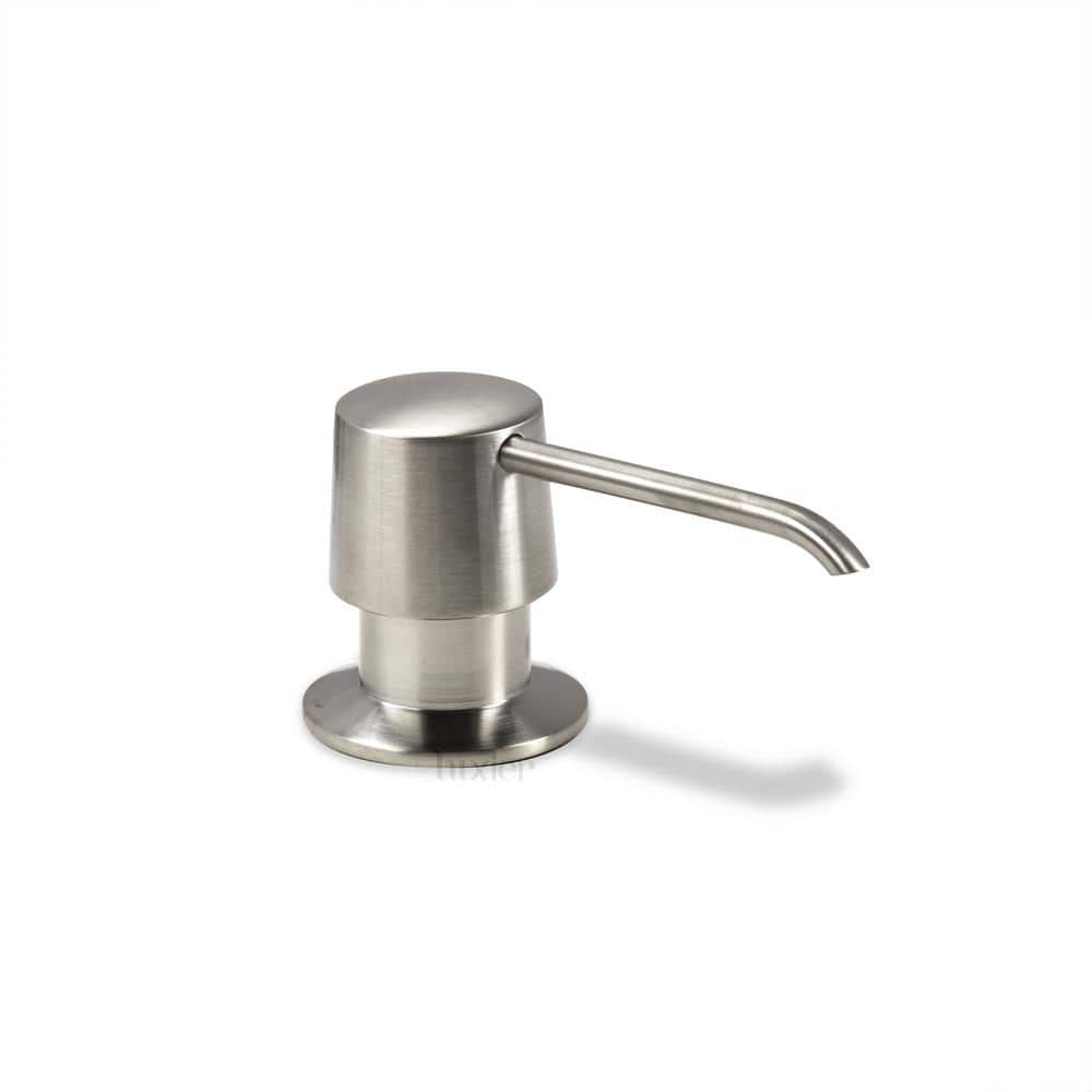 Brushed Nickel Countertop Deck-Mount Soap and Lotion Dispenser