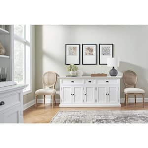 Charlie White Wood 70.87 in. Buffet Table with Drawers
