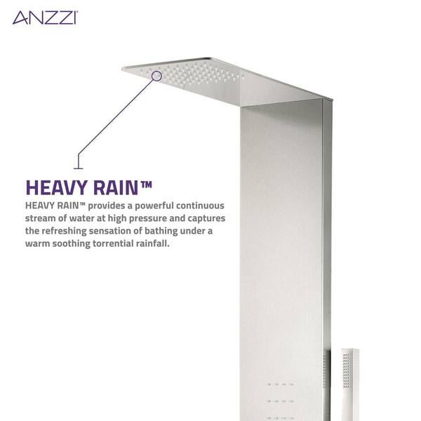 ●anzyu● ANZZI Aura 2-Jetted Shower Panel with Heavy Rain Shower