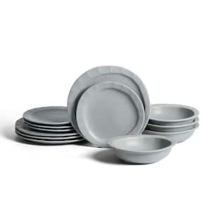 STONE LAIN Oasis 24-Piece Light Blue Stoneware Full Set (Service