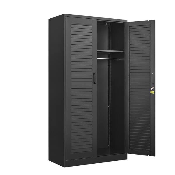 Metal Garage Storage Cabinet with 2 Doors ＆ Adjustable Shelves
