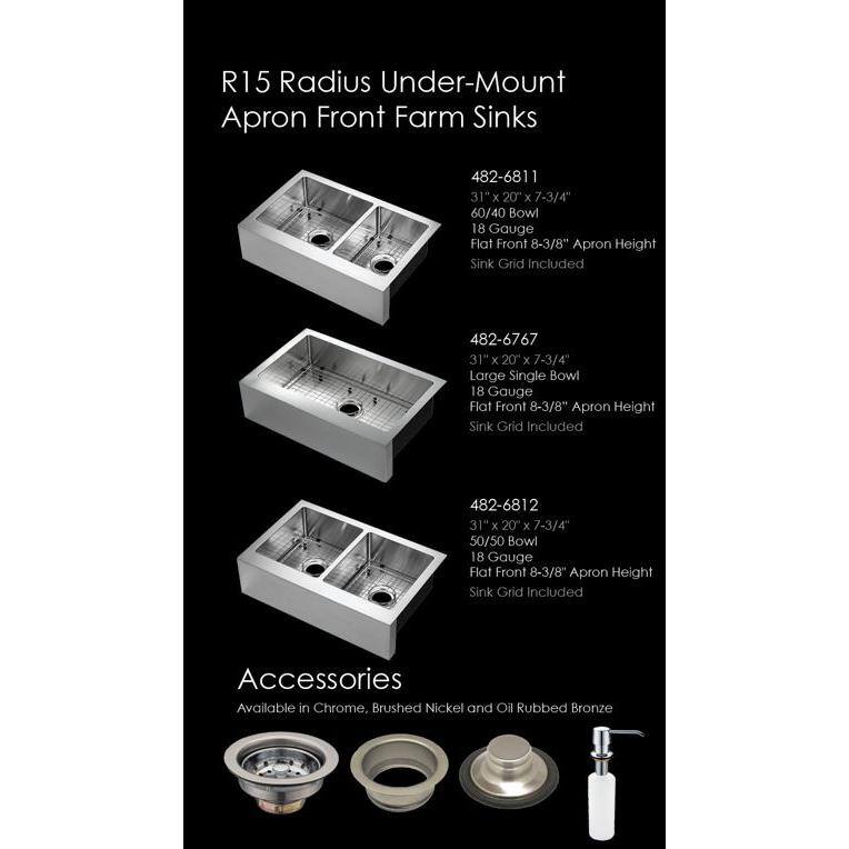 Asheboro 36'' Stainless Steel Farmhouse Double Bowl Kitchen Sink