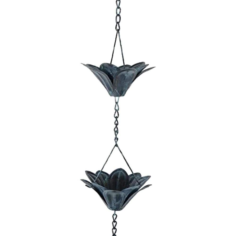 Decorative Iron Gutter Chain with 12 Rain Collector Cups Weather Resistant Garden Ornament 94 in. price history on PriceWatchPro