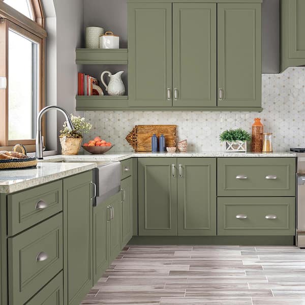 1 gal. #PFC-39 Moss Covered Semi-Gloss Enamel Interior/Exterior Cabinet, Door & Trim Paint