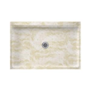 Swanstone 48 in. L x 32 in. W Alcove Shower Pan Base with Center Drain in Cloud White