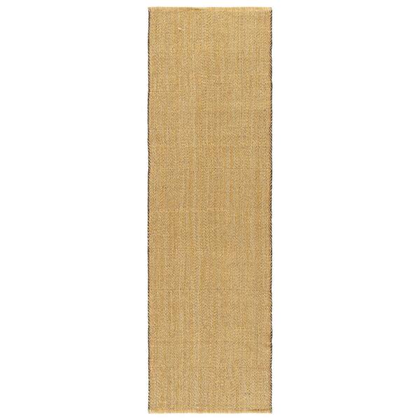 Montauk 2 ft. x 8 ft. Yellow Chevron Runner Rug