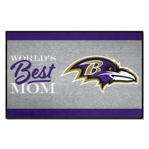 Baltimore Ravens World's Best Mom Purple 1.5 ft. x 2.5 ft. Starter Area Rug