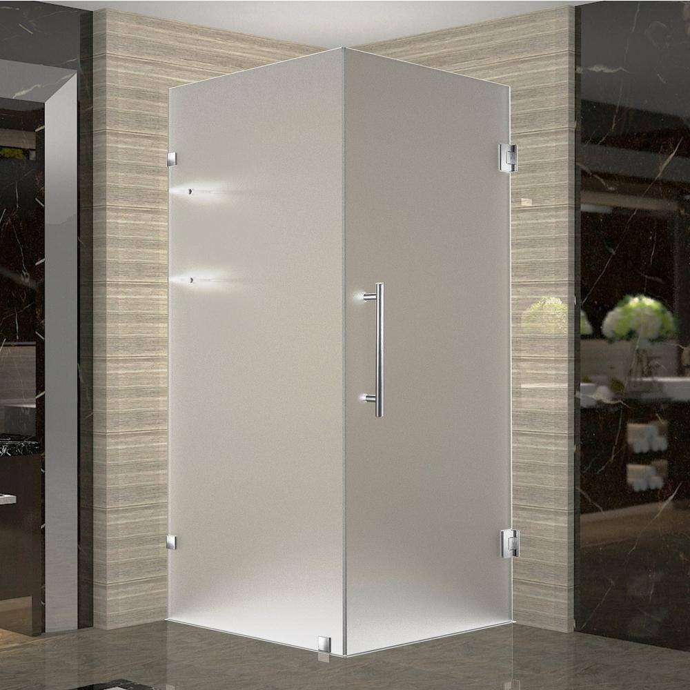 Aquadica GS 38" x 72" Frosted Glass Frameless Shower Enclosure
