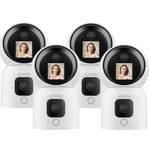 C528M 6MP(23MP) Wired Indoor Plug-in Smart Home Security Camera, 360 PT Baby Pet Monitor,1-Touch Call, 2.4G/5G - 4-Pack