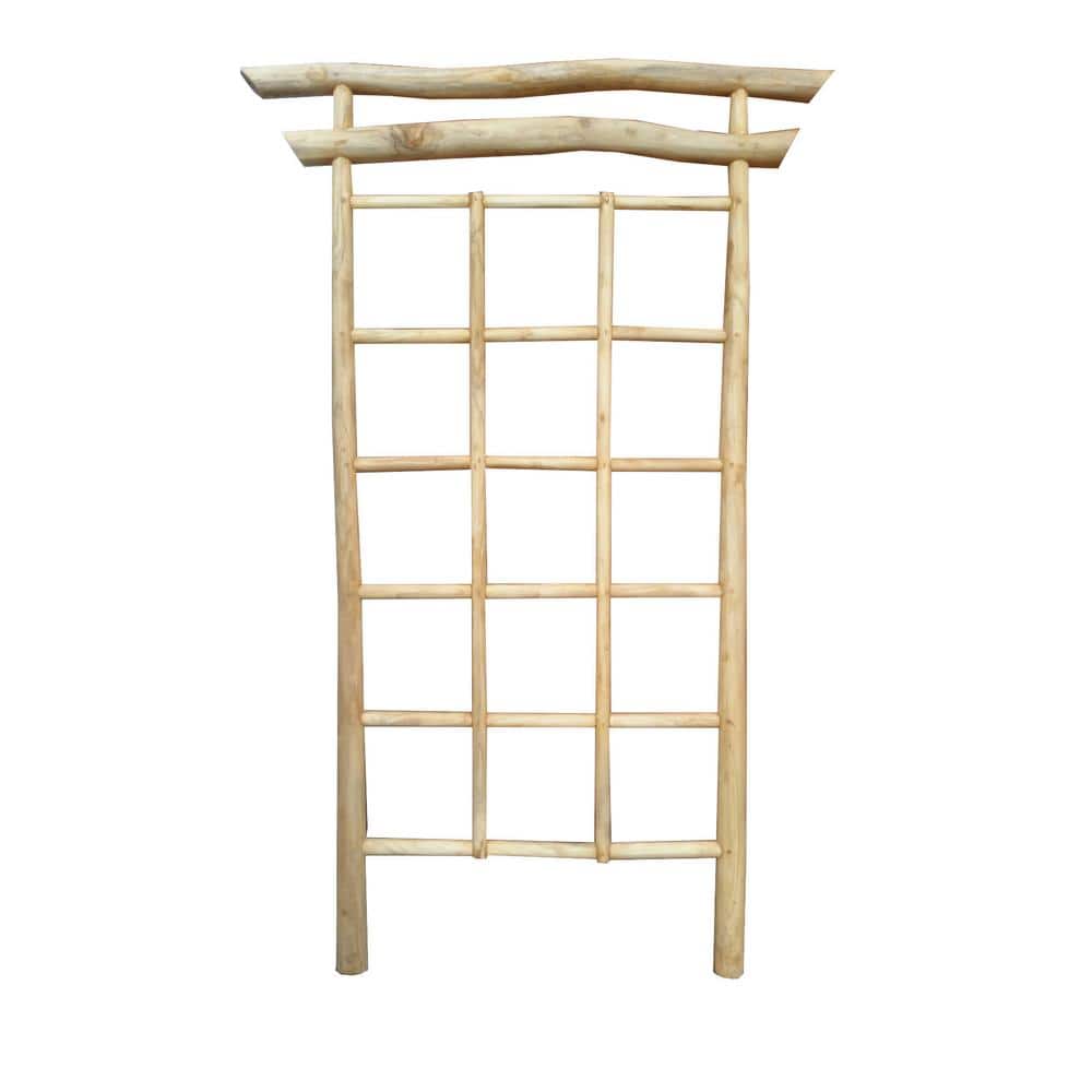 MGP 79 in. Zen Teak Log Trellis Panel TLT72Z The Home Depot