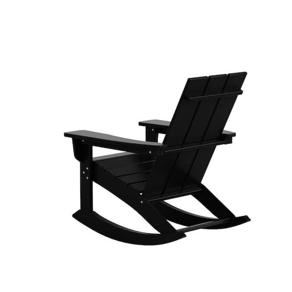 black adirondack rocking chair