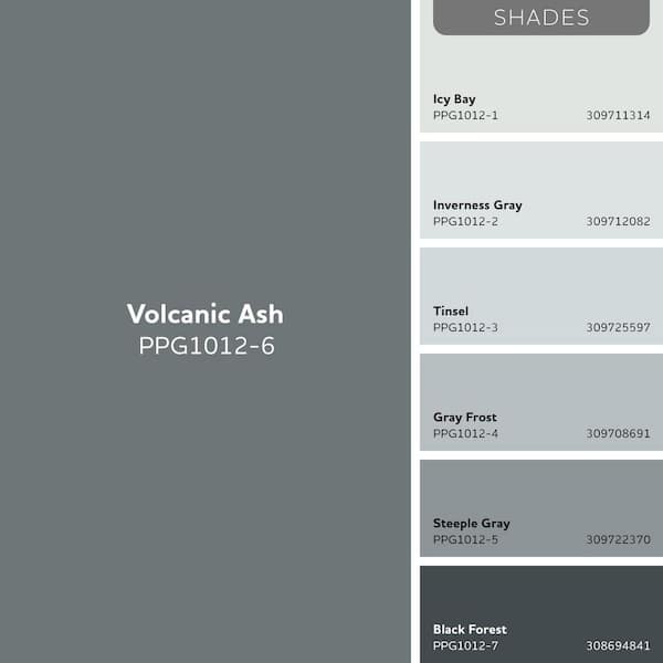 Glidden Essentials 1 gal. PPG1012-6 Volcanic Ash Semi-Gloss