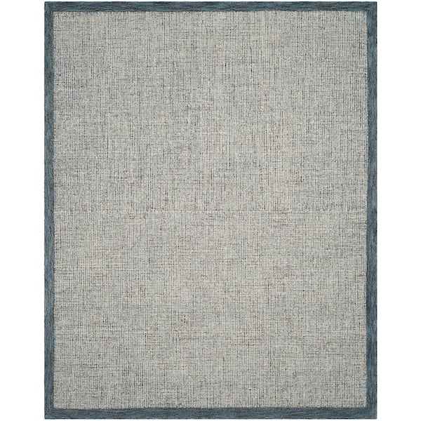 SAFAVIEH Abstract Navy/Ivory 8 ft. x 10 ft. Border Area Rug
