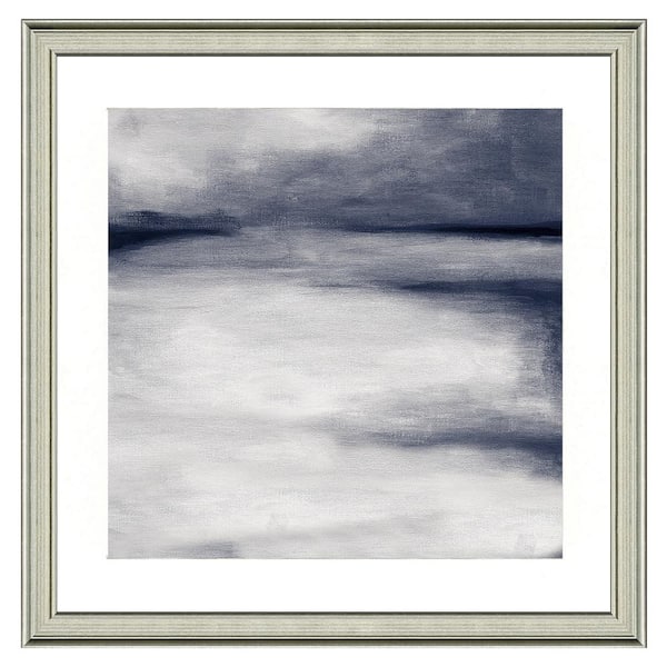 Vintage Print Gallery "Gray horizon II" Framed Archival Paper Wall Art (26 in. x 26 in. in full size)