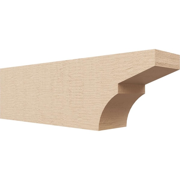 Ekena Millwork 4-in. x 6-in. x 20-in. Monterey Woodgrain, Primed Tan Timberthane Polyurethane Rafter Tail Brace