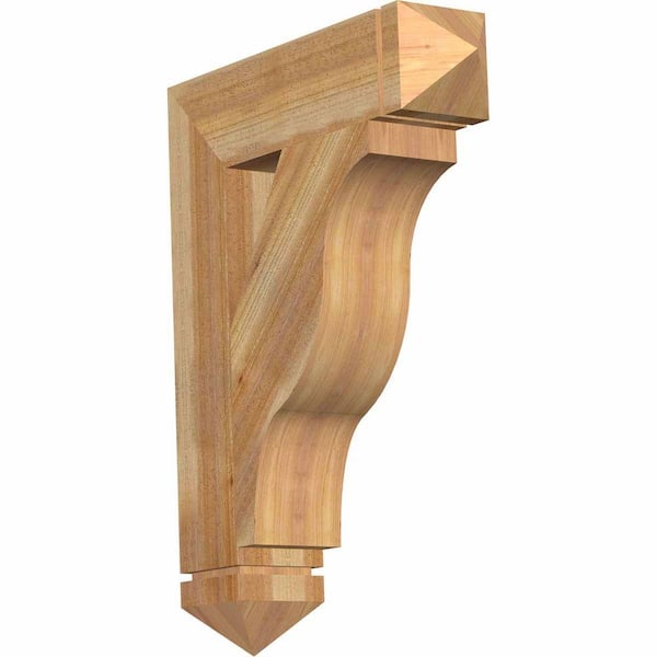 Ekena Millwork 6 in. x 34 in. x 26 in. Western Red Cedar Funston Arts and Crafts Rough Sawn
