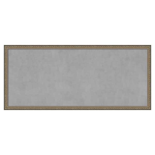 Amanti Art Parisian Silver 50 in. x 22 in. Framed Magnetic Board