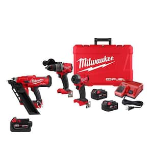 M18 FUEL 18V Lithium-Ion Brushless Cordless Combo Kit w/M18 FUEL 3-1/2 in. 30 Degree Framing Nailer & 5.0ah Battery