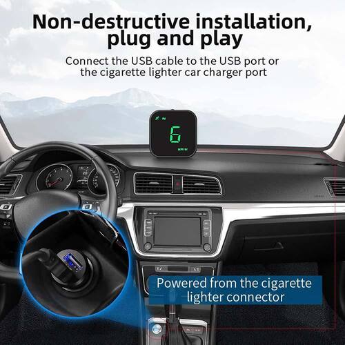 Digital GPS Speedometer with Head Up Display in Green (1-Pack) Interior Car Accessories