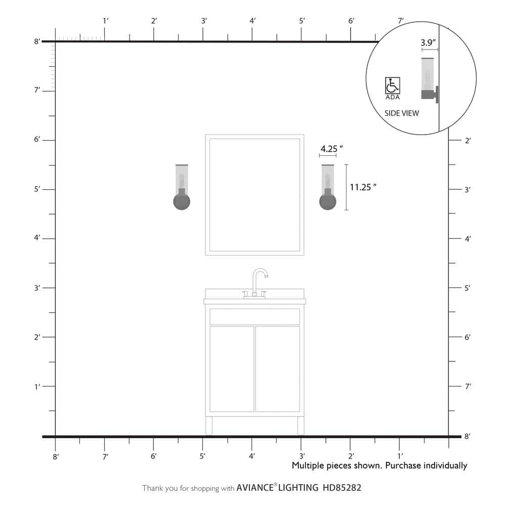 Sleek Urban Black and Nickel Dimmable Glass Sconce