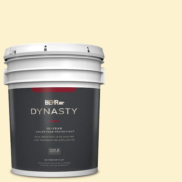 BEHR DYNASTY 5 gal. #P280-1 Summer Bliss Flat Exterior Stain-Blocking Paint & Primer