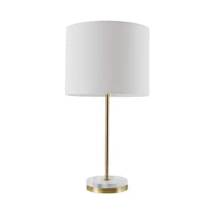 Versailles 19 in. Soft Gold Table Lamp with Faux Marble Accent