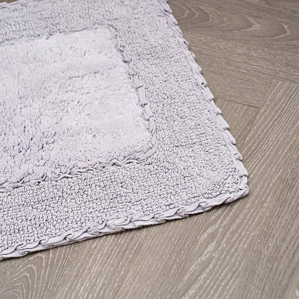 Lavender Cotton Ruffle Border Bath Rug 17" x 24"