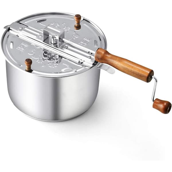 6 qt. Silver Stainless Steel Popcorn Popper