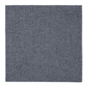 Nexus - Gray Residential 12 x 12 in. Peel and Stick Carpet Tile Square (12 sq. ft.)