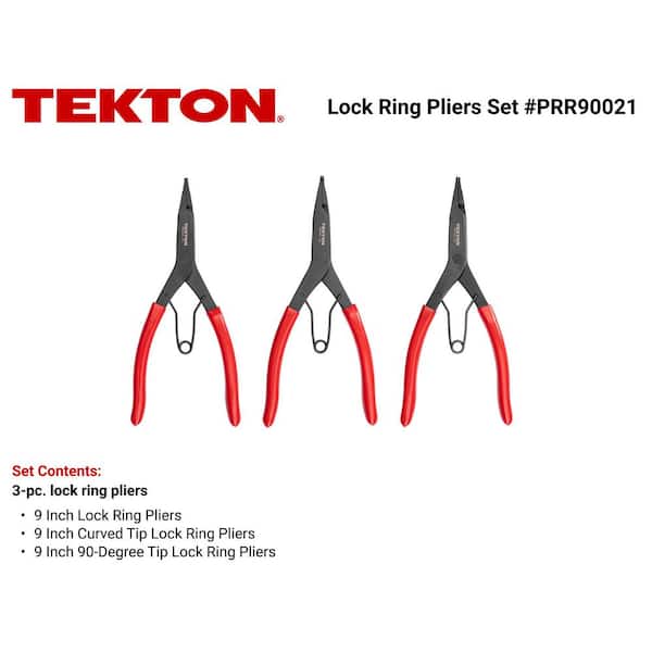 9 in. Lock Ring Pliers Set (3-Piece)