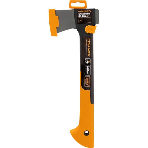Fiskars X7 1.4 lb Hatchet Camping Axe with 14 Shock-absorbing Handle 378501-1004 - The Home Depot