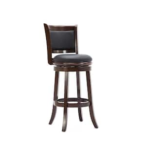 Boraam Augusta 29 in. Cappuccino Swivel Cushioned Bar Stool 48829