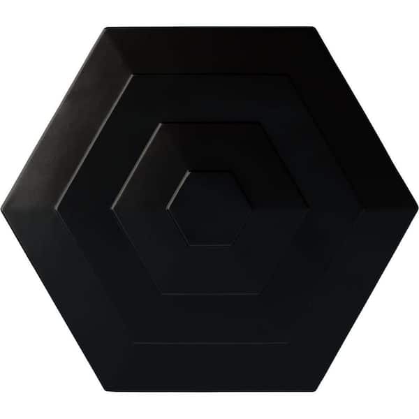 Ekena Millwork 23-1/4" x 7/8" Woodruff Urethane Ceiling, Hand-Painted Jet Black