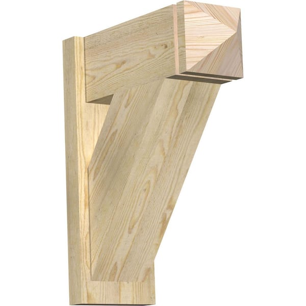 Ekena Millwork 8 in. x 24 in. x 20 in. Douglas Fir Traditional Arts and Crafts Rough Sawn Outlooker