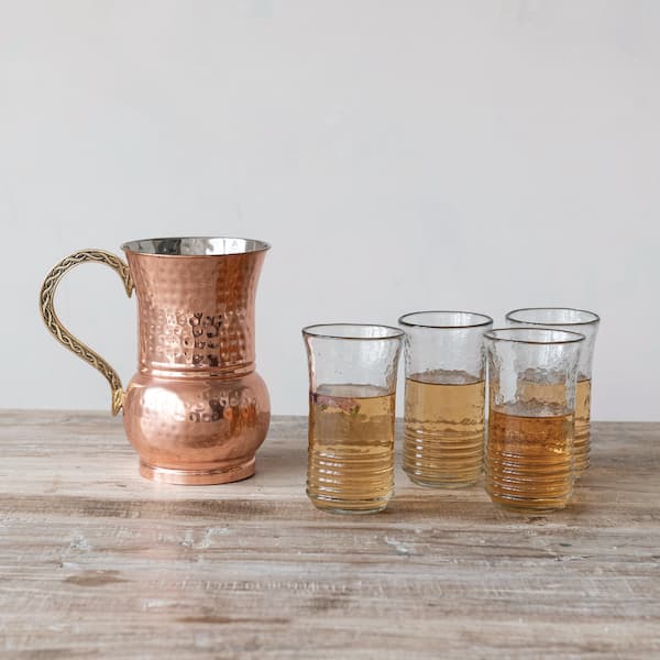 12 oz. Clear Hand-Blown Drinking Glass