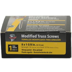 #8 1-5/8 in. Phillips Truss-Head Drywall Screws (1 lb. Pack)