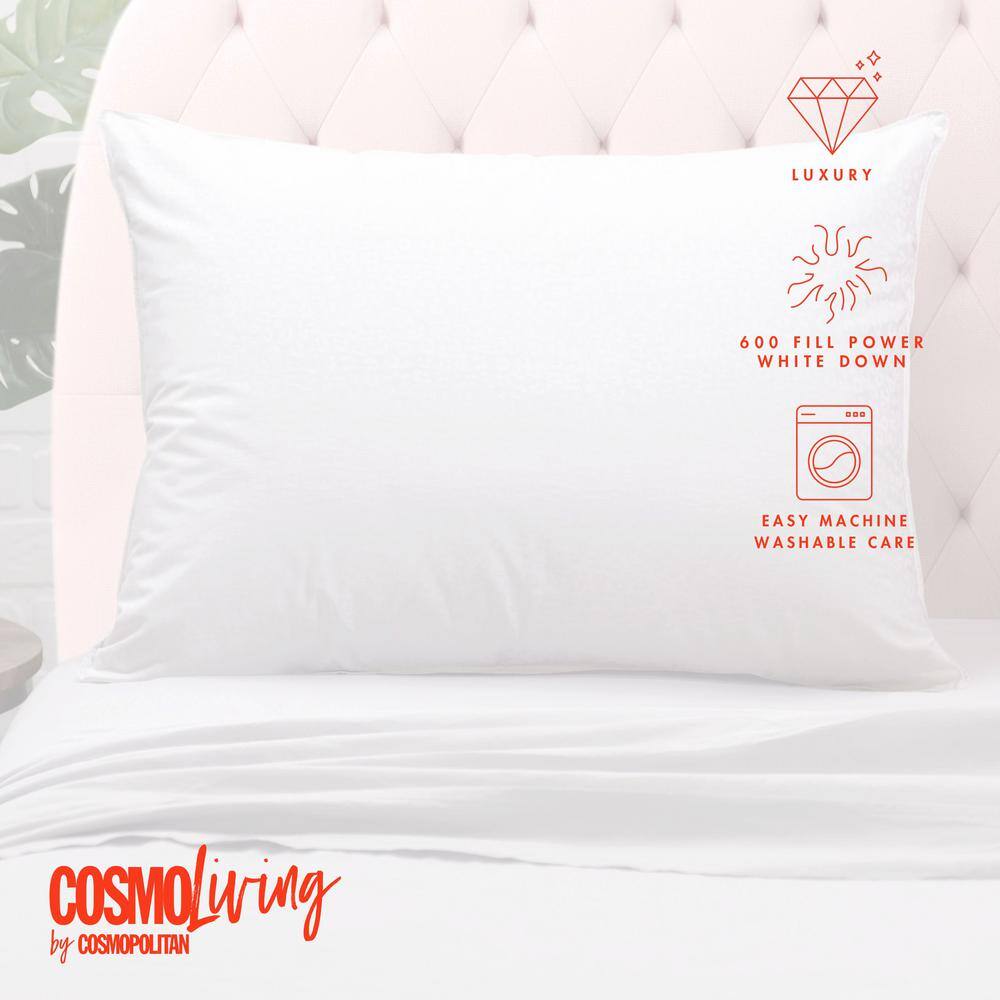Standard White Down Leopard Jacquard Pillow with 300 Thread Count