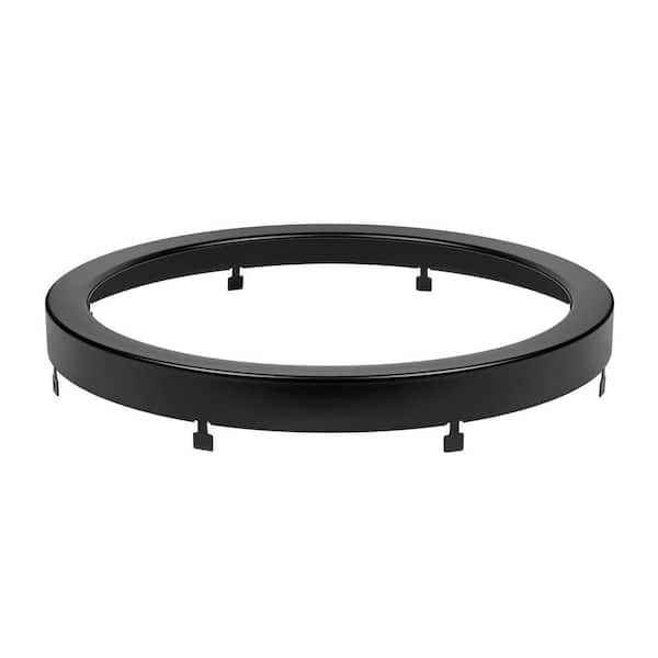 SDR 9 in. Matte Black Finish, Round Trim Ring for Recessed Light