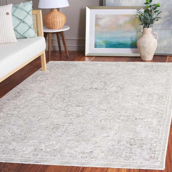 Mason 9 ft. x 12 ft. Beige/Dark Gray Abstract Floral Area Rug