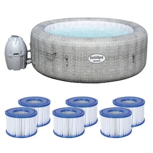SaluSpa Honolulu 6-Person AirJet Hot Tub and 6 Coleman Type VI Filter Cartridges