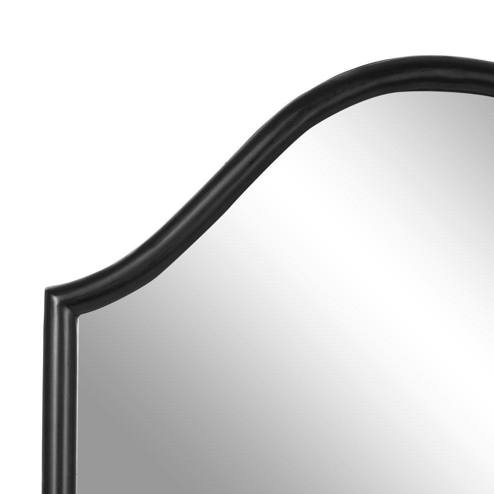Fellows 18 x 24 Black Scallop Arched Wall Mirror