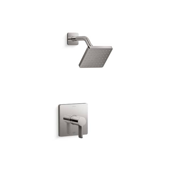 KOHLER Parallel Rite-Temp Single Handle Shower Trim Kit With Lever Handle 1.75 GPM in Vibrant Titanium