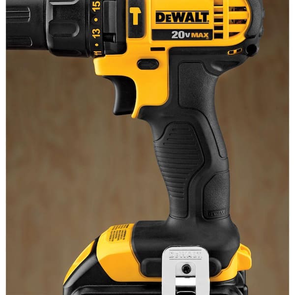 DEWALT 20V Cordless 1/2 in. Hammer Drill/Driver, (2) 20V 1.3Ah Batteries, Charger, and Bag DCD785C2 - The Home