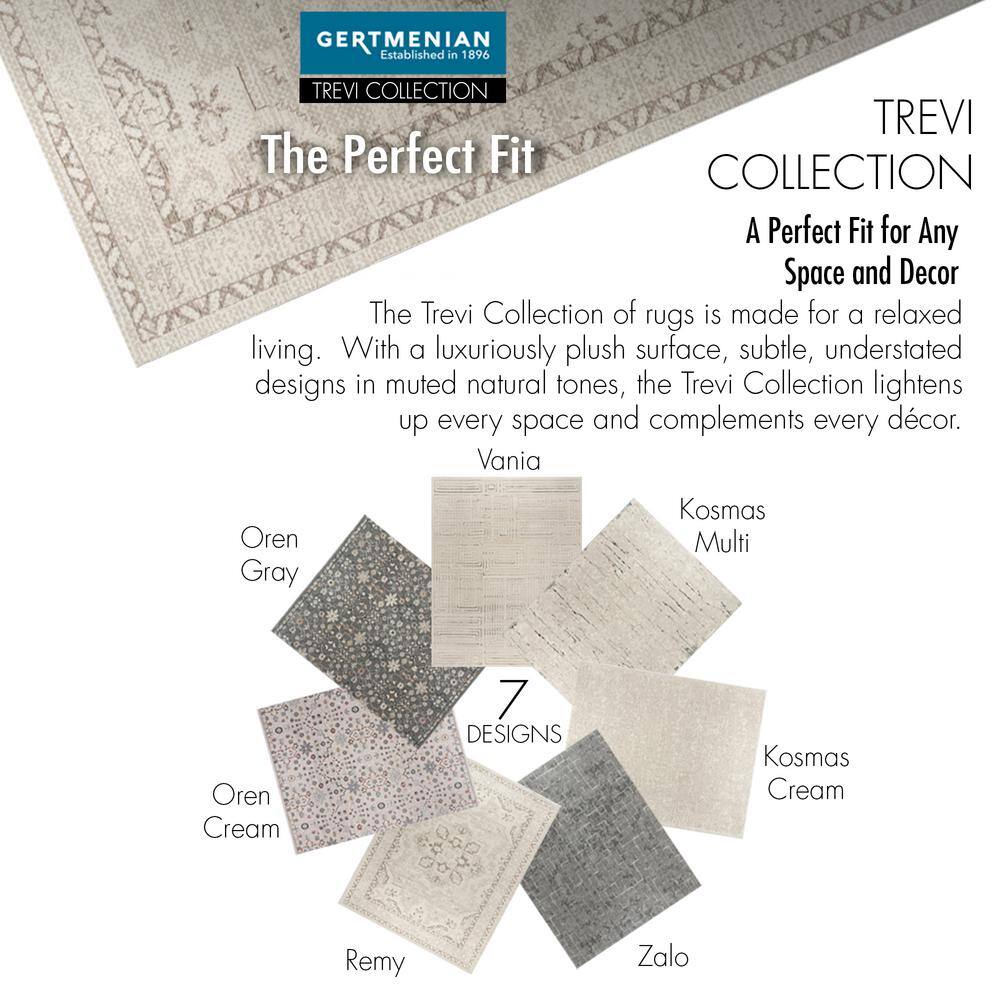 Trevi Cream Tufted Shag Synthetic Runner Rug