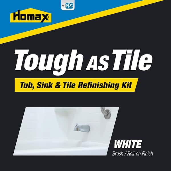 Homax 26 Oz White Tough As Tile Brush, Home Depot Bathtub Refinish Kit