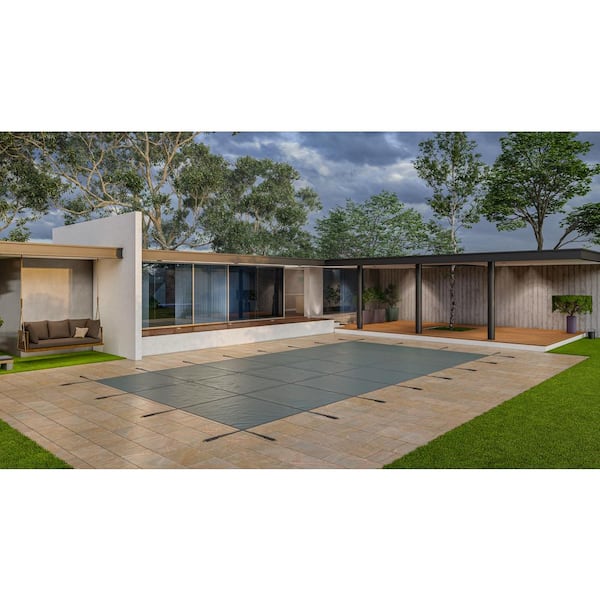 Inground Pool Safety Cover 12'x24' 15-Yr Warranty, UL Certified to ASTM F1346, Triple Stitched, Abrasion Resistant Mesh