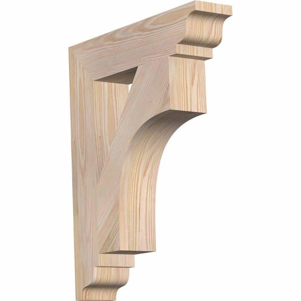 Ekena Millwork 5-1/2 in. x 30 in. x 38 in. Western Red Cedar Westlake Traditional Smooth Bracket